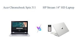 Acer Chromebook Spin 311 vs HP Stream 14 Laptop Comparison 🎮 [upl. by Leasim157]