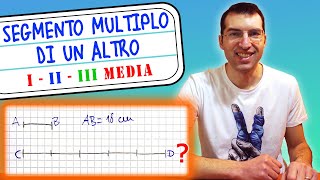 Calcolare un segmento sapendo che è MULTIPLO di un altro  I II e III Media Tutorial per genitori [upl. by Anomas]