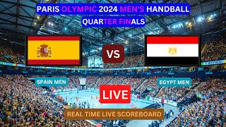 Spain Vs Egypt LIVE Score UPDATE Today 2024 Paris Olympic Men’s Handball Quarter Finals Aug 07 2024 [upl. by Rutter770]