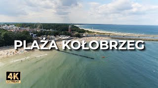 Plaża Kołobrzeg  Plaża w Kołobrzegu z drona  Lato  LECE W MIASTO™ 4k [upl. by Warrin]