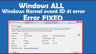 How to Fix Windows Kernel event ID 41 error [upl. by Oruntha268]