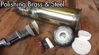 How To Polishing Brass and Steel 105mm WW2 Shell Casing and Coes Wrench First Attempt [upl. by Alyks623]