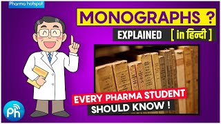 What is a Monograph  Pharmacopeia Pharmacy Dictionary Drugs name books  Hindi  GDC [upl. by Biles]