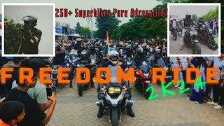 FREEDOM RIDE  78th Independence Day 2024 Over 200 Superbikes 😱 independenceday superbikeride [upl. by Harrell]