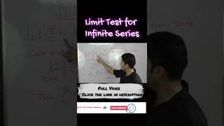 Limit Test for Infinite Series Explained in 1 Minute 🚀shorts maths infiniteseries [upl. by Coveney230]