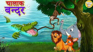 चालाक बंदर l Hindi Kahaniya  Hindi Moral Stories  Hindi Cartoon l Toon Tv Hindi Stories [upl. by Saffier]