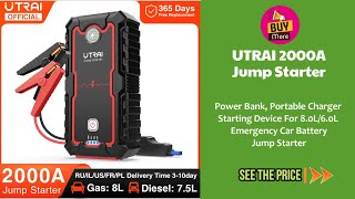 UTRAI 2000A Jump Starter [upl. by Haridan92]