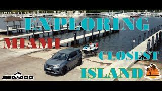 EXPLORING MIAMIS CLOSEST ISLAND SEA DOO FISH PRO  4K  2024 [upl. by Elbertine]