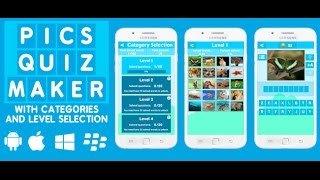 Pics Quiz Maker With Categories  sellmyappcom [upl. by Anairam]