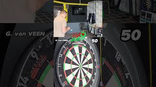 VAN VEEN BULLHITTERS CHALLENGE shorts darts reddragon dartsplayer challenge gianvanveen [upl. by Dleifxam]