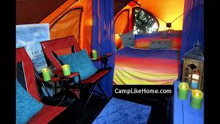 Interior of Gazelle T8 Tent  Glamping Ideas  Tent Decorating Ideas  Camping Checklist [upl. by Atenik]