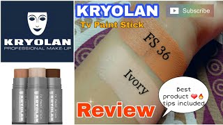 KRYOLAN TV PAINT STICK Honest Review  Sisters Vlog  Shades FS 36 amp IVORY  Makeup Brand  Tips [upl. by Yettie]