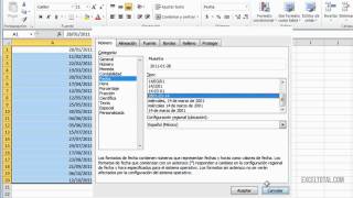 Formato de fechas en Excel [upl. by Fotinas]