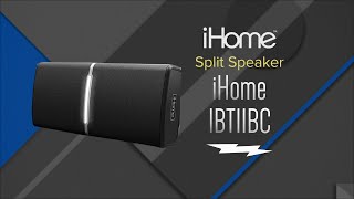 Hands On Review iHome Split Black Bluetooth Portable Speaker System  IBT11BC [upl. by Dennet65]