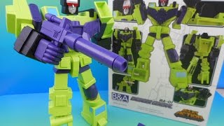 TRANSFORMERS ENGINEER GENERAL BA01 G1 DEVASTATOR ACTION FIGURE TOY REVIEW [upl. by Enirehs172]