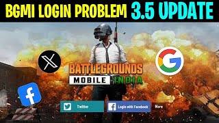 BGMI Login Problem Google Facebook Twitter  After 35 Update Fix✅  BGMI Login Problem Solution [upl. by Anifled]