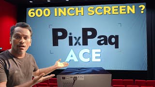 PixPaq Ace Projector 600 Inch Screen Really   PixPaq Ace Projector 300 Inch Screen Test [upl. by Caddaric]