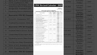 UPSC 2025 Revised Calendar Out  Complete Schedule Here upscaspirants upsc [upl. by Einohtna]