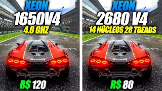 SACANAGEM XEON 1650 V4 vs XEON 2680 V4  TESTES EM 13 JOGOS no ULTRA E LOW MENTIRAM PRA VCS [upl. by Fleisig]