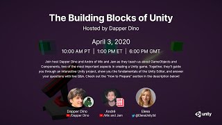 Dapper Dino Presents The Building Blocks of Unity Beginner Livestream [upl. by Roede]