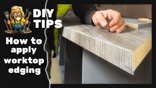 How to glue and trim worktop edging strips [upl. by Ilbert]