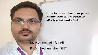 How to determine charge on Amino acid at pH equal to pKa1 pKa2 and pKa3 [upl. by Ylenaj9]