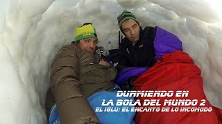 Supervivencia vivac de hielo y nieve Como hacer un iglu y dormir en el refugio [upl. by Irrek]