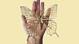 Making a Butterfly Wooden Model [upl. by Burkley34]