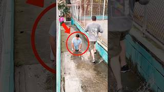 Heartwarming Moment Girl Helps Man Cross Puddle shorts [upl. by Einahteb351]