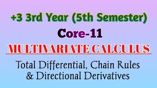 Multivariate Calculus  5th Semester  Core11  Directional Derivatives simplifiedteaching [upl. by Ahsier714]