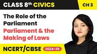 The Role of the Parliament  Parliament and the Making of Laws  Class 8 Civics Ch 3  CBSE 202425 [upl. by Lefkowitz]