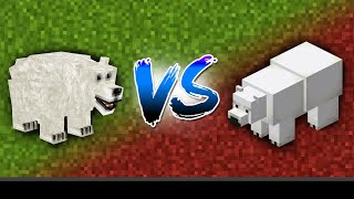 Minecraft Mob Battle Polar Bear Mo’ Creatures Vs Polar Bear Vanilla [upl. by Dian]