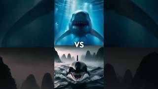 Megalodon vs Killer Whale vs Mosasaurus vs  bloop Great White Shark Dolphin Blue Whale [upl. by Dalton]