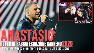 Anastasio  Rosso di rabbia SANREMO 2020  Analisi del testo [upl. by Ynottirb472]