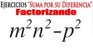 Factorización de Suma por su Diferencia  Ejercicio Resuelto 5 [upl. by Clementina]