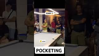 POCKETING 😱 subscribe kmjsbilliard efrenbatareyes [upl. by Anelrahs355]