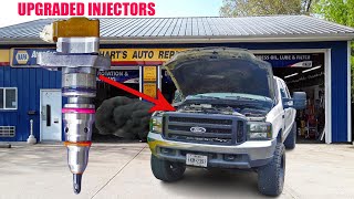 After 500K Miles My 73L Powerstroke Gets Upgraded Injectors [upl. by Othella]