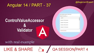 Part 37  Know more about the ControlValueAccessor amp Validator interface  Angular 14 series [upl. by Naol]