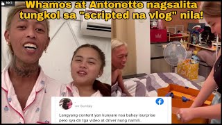 Whamos Cruz at Antonette Gail inalmahan ang kumakalat na quotscripted vlogquot nila [upl. by Tneicniv182]