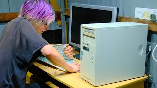 Angry Office Man Destroys Faulty Vintage Computer [upl. by Obidiah]