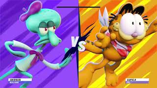 Squidward Vs GarfieldNickelodeon AllStar Brawl 2 [upl. by Hisbe]