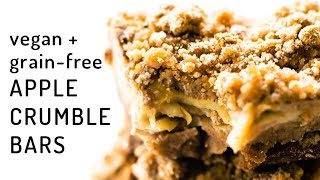 Apple Crumble Bars vegan paleo datesweetened [upl. by Gwennie]