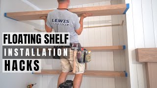 Floating Shelf Installation Hacks  Keys for a TIGHT Install [upl. by Keppel819]