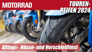 MotorradTourenreifen 2024 Umfassender Test unter Alltags Nässe und Verschleißbedingungen [upl. by Gainer]