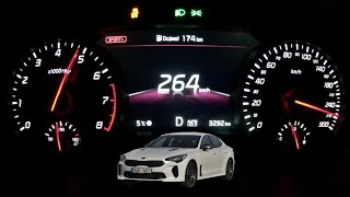 Kia Stinger GT V6 33 TGDI 2021  acceleration test [upl. by Adnilec389]