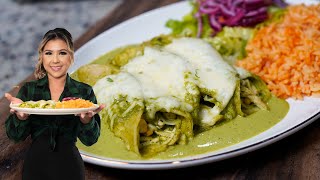 ENCHILADAS POBLANAS The EASIEST and MOST DELICIOUS Baked Poblano Chicken Enchiladas [upl. by Dolloff229]