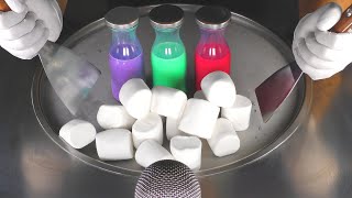 ASMR  Ice Cream Rolls with Marshmallows  how to make Marshmallow Ice Cream  satisfying Food Art [upl. by Georgianna]