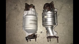 20052017 Honda Odyssey Catalytic Converter Removal Bank 1 amp 2 [upl. by Nevada681]