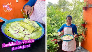 ENCHILADAS VERDES Las Mejores Vicky Recetas [upl. by Aivart]