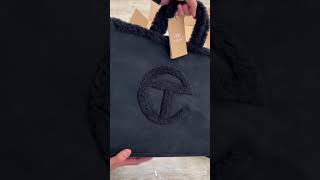 Unboxing  UGG X Telfar Black Medium Genuine Shearling Shopper Tote Bag [upl. by Ehrman]